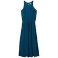 TOM TAILOR Damen Neckholder Maxikleid, blau, Uni, Gr. 38