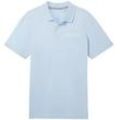 TOM TAILOR Herren Poloshirt mit Logoprint, blau, Gestreift, Gr. XXXL