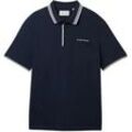 TOM TAILOR Herren Plus - Poloshirt mit aufgesetzter Brusttasche, blau, Uni, Gr. 2XL