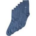 TOM TAILOR Damen Basic Socken im Sechserpack, blau, Gr. 39-42