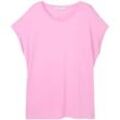 TOM TAILOR DENIM Damen Basic T-Shirt, rosa, Gr. XXL