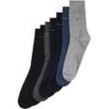 TOM TAILOR Herren Socken in einer 7-Tage-Box, grau, Uni, Gr. 39-42