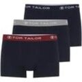 TOM TAILOR Herren Hip-Pants im Dreierpack, blau, Uni, Gr. M/5