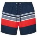 TOM TAILOR Herren Badeshorts mit Streifenmuster, blau, Gestreift, Gr. M