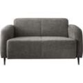 2-Sitzer INOSIGN "Marone", grau (grau, braun), B:140cm H:76cm T:90cm, 100% Polyester, Sofas