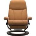 Relaxsessel STRESSLESS "Consul", braun (new caramel), B:76cm H:100cm T:74cm, Leder BATICK: BATICK ist ein leicht korrigiertes, durchgefärbtes und genarbtes Möbelleder, bei dem die meisten Unebenheiten und Spuren in der Regel entfernt wurden., Leder PALOMA: PALOMA ist ein durchgefärbtes Semianilin-Möbelleder mit natürlicher Narbung., ROHLEDER Stoff Q2 FARON: Ein fester zuverlässiger Bouclu00e9 mit 