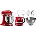 KITCHENAID Küchenmaschine "5KSM175PSECA LIEBESAPFEL-ROT", rot (liebesapfel, rot), B:22,1cm H:35cm T:35,8cm, Küchenmaschinen, Gratis Wasserkocher, 2. Schüssel, Flexirührer (Wert ca. 347,-UVP)