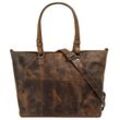 Shopper BAGAN, Damen, Gr. B/H/T: 30cm x 24cm x 7cm onesize, braun, Leder, vintage, Taschen, echt Leder