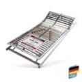 Lattenrost BESPORTS "Lattenrost Duo Powerflex, Lattenrost in 90x200 cm und weiteren Größen", grau (grau foliert), B:90cm H:4,5cm L:200cm, Lattenroste, Lattenrost mit geringer Bauhöhe, 90x200 cm und weitere Größen