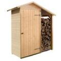 Garten-Geräteschrank WEKA "Gr. 1", beige (natur), Holz, Gerätehäuser, BxTxH: 142x85x196 cm, mit Schleppdach