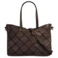 Shopper SAMANTHA LOOK, Damen, Gr. B/H/T: 40cm x 28cm x 10cm onesize, braun, Leder, Taschen, echt Leder, Made in Italy