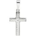 Kreuz-Anhänger JOBO "Anhänger Kreuz", silber (silber 925), Schmuckanhänger, Damen, Silber 925 (Sterlingsilber), 925 Silber