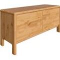 Kommode HOME AFFAIRE "Luven", beige (natur), B:98cm H:48cm T:34cm, Massivholz, Sideboards, zertifiziertes Massivholz, mit 2 Schubkasten
