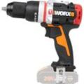 WORX Akku-Schlagbohrmaschine "WX354.9" Bohrmaschinen bürstenloser Motor, 18+1+1 Drehmoment, 60Nm, ohne Akku & Ladegerät bunt (schwarz, orange)