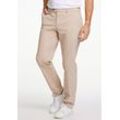 Chinos BISON "BISON Chinos", Herren, Gr. 50, beige (sand), Oberstoff: 99% Baumwolle, 1% Elasthan; Futter: 65% Polyester, 35% Baumwolle, Hosen