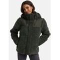 Winterjacke MARIKOO "Kaguraa" Gr. M, grün (olive) Damen Jacken warme Teddyfell Sherpa Jacke