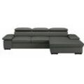 Ecksofa SIT & MORE "Alcudia L-Form", grau (anthrazit), B:286cm H:73cm T:174cm, Sofas, wahlweise mit Bettfunktion
