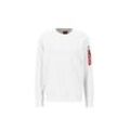 Sweater ALPHA INDUSTRIES "Alpha Industries Men - Sweatshirts X-Fit Sweat" Gr. S, weiß Herren Sweatshirts