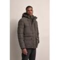 Langjacke BUGATTI, Herren, Gr. 48, grün (oliv), 100% Polyester, unifarben, casual, regular fit, Jacken, mit abtrennbarer Kapuze