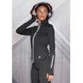 Laufjacke LASCANA ACTIVE Gr. XS (32/34), schwarz Damen Jacken Thermo mit reflektierenden Details