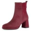 Stiefelette GABOR Gr. 40, rot (dunkelrot) Damen Schuhe Blockabsatz, Ankleboots mit praktischem Innenreißverschluss