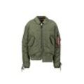 Bomberjacke ALPHA INDUSTRIES "Alpha Industries Women - Bomber Jackets CWU MA-1 TC Wmn" Gr. L, grün (sage, grün) Damen Jacken