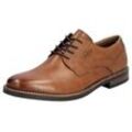 Schnürschuh RIEKER, Herren, Gr. 40, braun, Leder, Lederimitat, klassisch, Schuhe, Businessschuh, Halbschuh, Festtagsschuh mit Leder-Decksohle