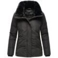 Winterjacke NAVAHOO "Frostii XIV" Gr. L (40), schwarz Damen Jacken modische Winter Steppjacke mit Kunstfellkragen