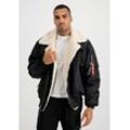 Bomberjacke ALPHA INDUSTRIES "Alpha Industries Men - Bomber Jackets NB MA-1 B3 Biker Jacket" Gr. L, schwarz Herren Jacken