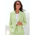 Kurzblazer LASCANA Gr. 34, grün (limone) Damen Blazer mit doppelreihigem Knopfverschluss, Damenblazer, sportlich-elegant