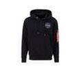 Hoodie ALPHA INDUSTRIES "Alpha Industries Men - Hoodies Dark Side Hoodie" Gr. L, lila (schwarz, neon lila) Herren Sweatshirts