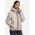 Winterjacke MARIKOO "Nayanaa" Gr. L, grau (light grau) Damen Jacken mit abnehmbarer Kapuze