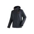 Outdoorjacke MAIER SPORTS "Metor rec M" Gr. 48, schwarz, Herren, 100% Polyester (recycelt), Jacken, Herren Regenjacke wasserdicht mit Kapuze, 2 Taschen außen, Innentasche