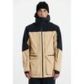 Skijacke SOS "Straja", Herren, Gr. L, beige, 92% Polyamid, 8% Elasthan, unifarben, sportlich, ohne Ausschnitt, Langarm, Jacken, mit wasserabweisenden Features