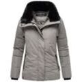 Winterjacke NAVAHOO "Frostii XIV" Gr. L (40), grau Damen Jacken modische Winter Steppjacke mit Kunstfellkragen