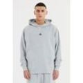 Kapuzensweatshirt SOS "Bovec" Gr. L, grau (hellgrau), Herren, 100% Baumwolle, bedruckt, Sweatshirts, aus reiner Bio-Baumwolle