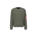 Sweater ALPHA INDUSTRIES "Alpha Industries Men - Sweatshirts 3D Small Logo Sweater" Gr. L, grün (schwarz olive) Herren Sweatshirts