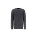 Sweater ALPHA INDUSTRIES "Alpha Industries Men - Knitwear Acid Pullover" Gr. L, schwarz Herren Sweatshirts