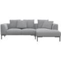 Ecksofa FLEXLUX "Sava", grau (sophisto grau), B:294cm H:94cm T:166cm, 100% Polyester, Sofas, Taschenferderkern-Sitz mit Kaltschaum, lose Rücken- & Dekokissen