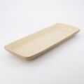 Beige-braunes rechteckiges Tablett 39x15cm