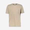 Beigefarbenes Relaxed Fit T-Shirt mit Logo