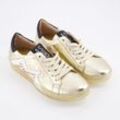 Goldfarbene Sneaker aus Leder