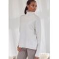 Sweater ELBSAND "- Strickpullover - Rollkragenpullover" Gr. 32/34, weiß (wollweiß) Damen Sweatshirts aus hochwertigem Strick und eingestricktem Logo, Loungewear