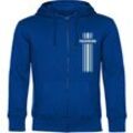 multifanshop Kapuzen Sweatshirt Jacke - Paderborn - Streifen - Druck weiß - Sweat