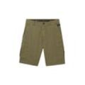 TOM TAILOR DENIM Herren Relaxed Cargoshorts, grün, Uni, Gr. M