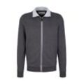 TOM TAILOR Herren Sweatjacke mit Ziernaht, grau, Uni, Gr. XL