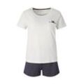 TOM TAILOR Damen Gemustertes Pyjama-Set mit Shorts, blau, Gepunktet, Gr. 36