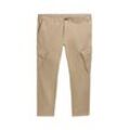 TOM TAILOR Herren Plus - Regular Cargo Hose, braun, Uni, Gr. 4XL