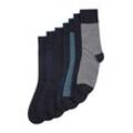 TOM TAILOR Herren Socken im 7er-Set, blau, Muster, Gr. 39-42