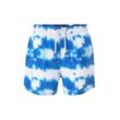 TOM TAILOR Herren Badeshorts in Batik-Musterung, blau, Gr. L